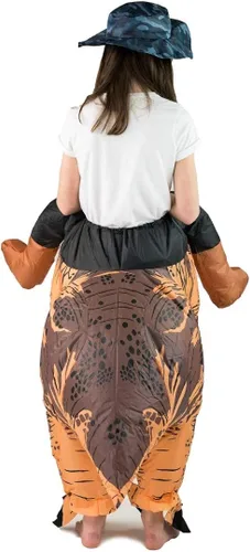 Vista 6 de Disfraz inflable de dinosaurio Jurassic T Rex para niños de 5 a 11 años, Premium T Rex Kids