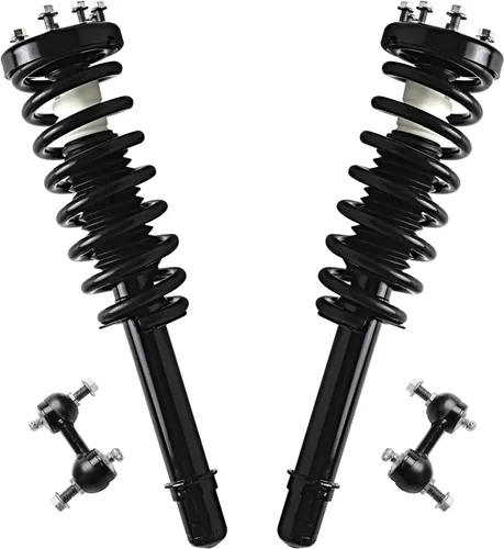 Vista 58 de Detroit Axle - Kit de 4 piezas RWD Puntales Delanteros Barras Estabilizadoras para Ford F-150 2021 2022 2023 2024, 2 Puntales con Resorte Helicoidal