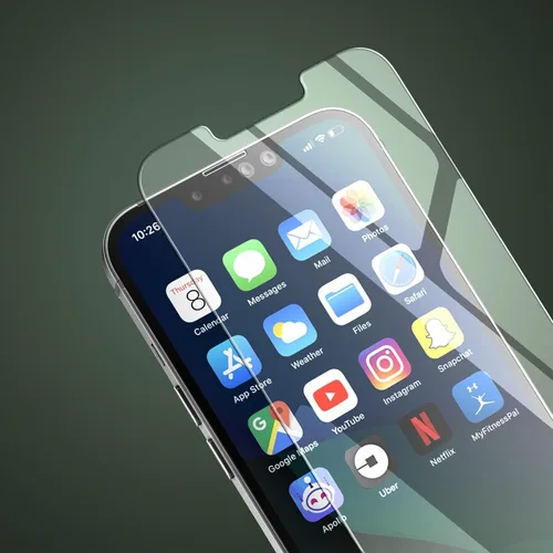 Vista 7 de ENCASED Defcon - Protector de pantalla diseñado para iPhone 13/13 PRO (2021), alternativa de vidrio inastillable flexible