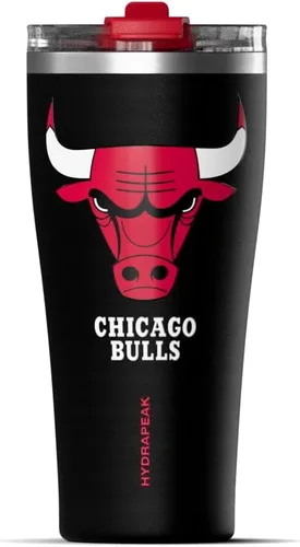 Vista 30 de Hydrapeak Atlanta Hawks - Botella de agua de acero inoxidable aislada al vacío de 30 onzas con licencia oficial de la NBA, con tapa con popote, a