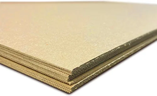 Vista 9 de Flipside Products Hojas de proyecto corrugado de papel kraft de doble cara (flauta), hojas de cartón, insertos de embalaje planos, manualidades