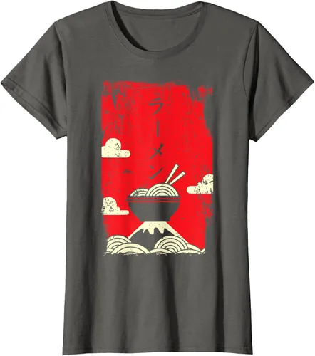 Vista 10 de Ramen Noodles Camiseta de arte japonés, Negro