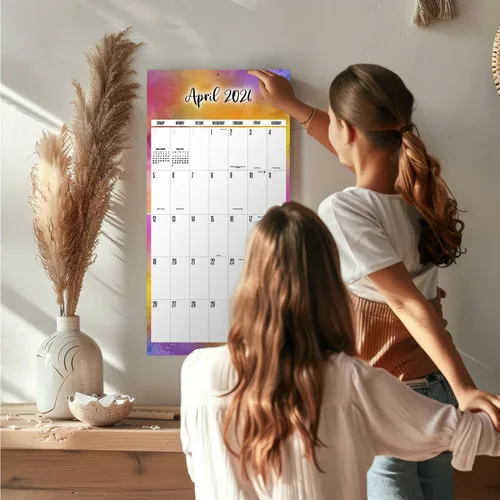 Vista 579 de Calendario de grises africanos 2025 2026 – Planificador mensual de pared de aves africanas – 12 x 18 pulgadas (abierto), calendario de pared