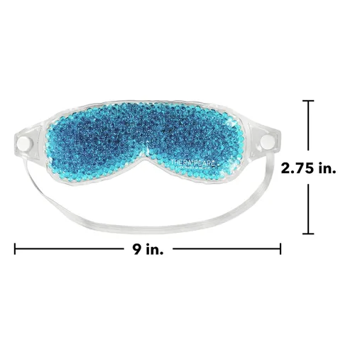 Vista 2 de Máscara para los ojos TheraPearl, paquete de hielo, perlas de gel flexibles para terapia de frío y calor, para ojos hinchados y relajación,
