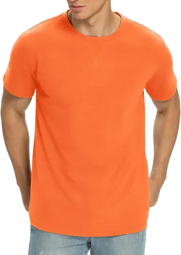 Vista 6 de NITAGUT Camiseta clásica de algodón para hombre con cuello redondo