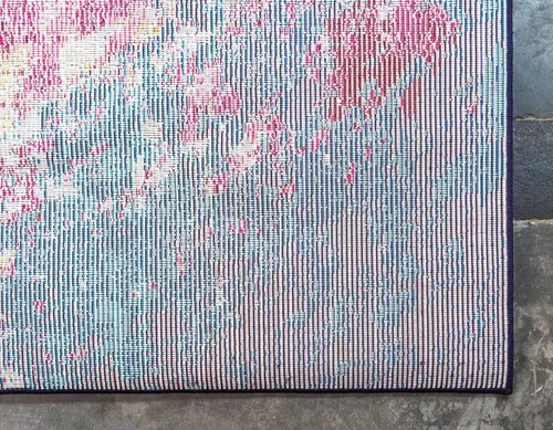 Vista 10 de Unique Loom Jardin Collection - Alfombra para múltiples áreas, abstracta, vibrante., Polipropileno, Multi/azul marino.