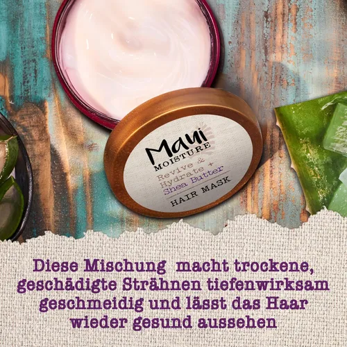Vista 2 de Maui Moisture Mascarilla capilar de manteca de karité para cabello seco dañado, 11.99 oz