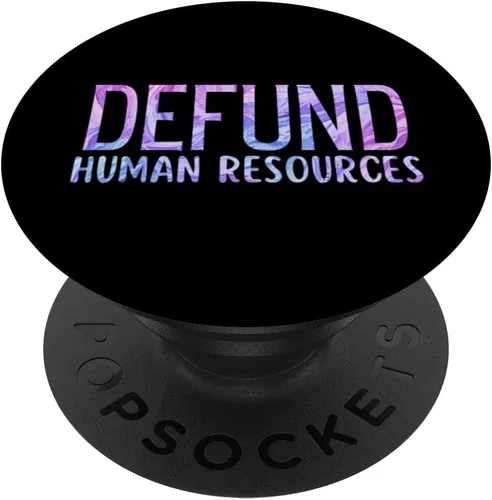 Vista 6 de Defund Human Resources HR Funny Sarcástico Tie-Dye PopSockets MagSafe PopGrip para iPhone