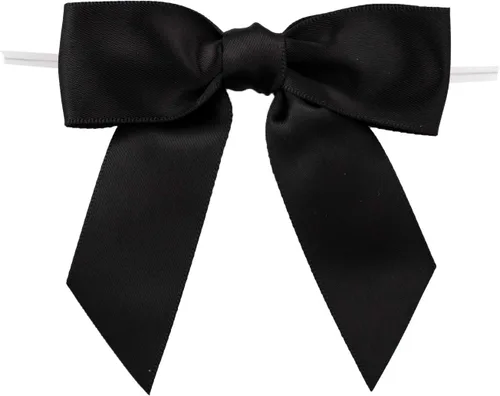 Vista 22 de 7Rainbows 50 mini lazos de satén negro de 1.5 pulgadas para manualidades, costura, álbumes de recortes, boda y envoltura de regalos