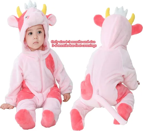 Vista 4 de TONWHAR Disfraz unisex de Halloween de animales para bebé y niño pequeño para otoño e invierno
