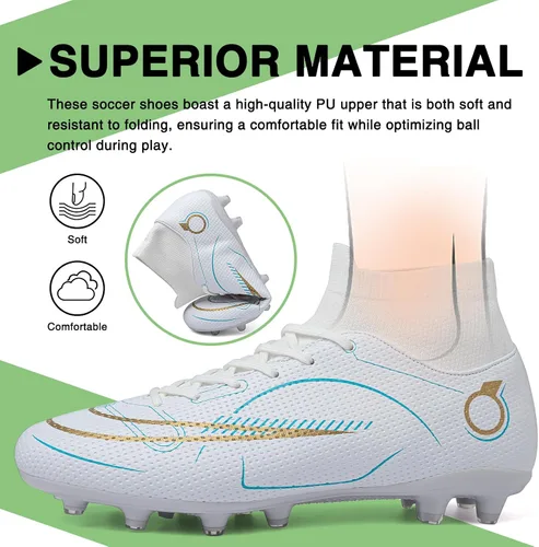 Vista 2 de Zapatos de fútbol para hombre y mujer, zapatos de fútbol para niño grande AGTF