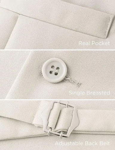 Vista 3 de BABEYOND Chaleco de traje formal para hombre, chaleco de negocios ajustado para traje de esmoquin