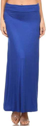 Vista 5 de Falda larga con estilo y dobladillo plegable para mujer