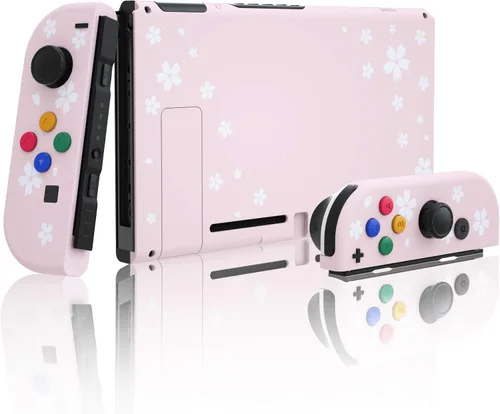 Vista 3 de eXtremeRate - Placa trasera para Nintendo Switch Console NS Joycon con carcasa de mando de mano con botones de juego completo carcasa de repuesto