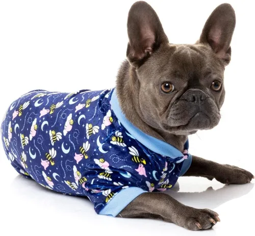 Vista 3 de Fuzzyard Off to the Moon - Pijama de abejas durmientes para perros (talla 1), multicolor, Multi colorido