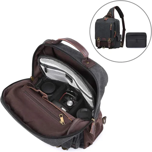 Vista 4 de Bolsa acolchada plegable S-ZONE para cámara DSLR SLR TLR Sony Canon Nikon o Flash