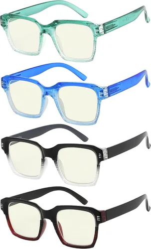 Vista 7 de Eyekepper Paquete de 4 lentes de lectura para mujer, marco grande para mujer