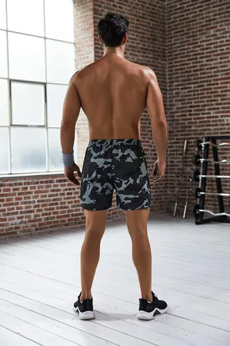 Vista 3 de COOFANDY Paquete de 2 pantalones cortos de entrenamiento de gimnasio para hombre, pantalones de malla ligeros para culturismo, entrenamiento