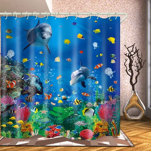 Vista 18 de LYFANS Cortinas de Ducha 3D de Flores Coloridas y Vívidas para Baño, Cortina de Ducha Estándar de Bañera de Lujo, Cortinas de Ducha de Tela