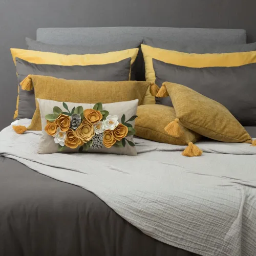 Vista 9 de OiseauVoler Fundas de Cojín Decorativas con Flores 3D Fundas de Almohada con Acento Floral para Sofá Cama Hogar Sala de Estar Decoración