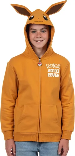 Vista 8 de Mad Engine Sudadera con capucha Pokémon para niños Gen 01 con cierre y disfraz 3D de personaje Bulbasaur
