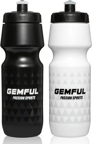 Vista 9 de GEMFUL Botella de agua para bicicleta sin BPA, 25.4 fl oz, paquete de 2