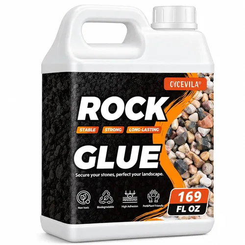 Vista 13 de Oyevila - Pegamento de grava para paisajismo, carpeta de rocas de 1 galón