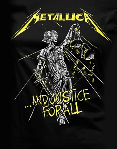 Vista 3 de Metallica T Shirt And Justice For All Tracks Official Womens Junior Fit Black