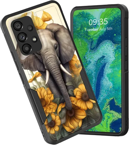 Vista 22 de Funda protectora para Galaxy A13 5G, doble capa híbrida resistente a prueba de golpes, policarbonato duro, silicona suave, TPU, funda protectora
