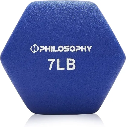 Vista 3 de Philosophy Gym Juego de 2 mancuernas de neopreno con forma hexagonal