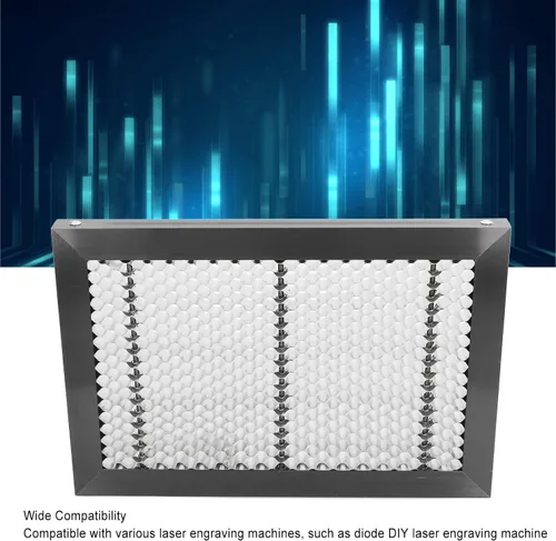 Vista 4 de Cama láser de panal de abeja, tablero de mesa de trabajo de panal de corte láser de 11.811 x 7.874 x 0.866 in, plataforma de panel de corte de panal