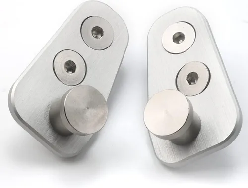 Vista 3 de Par de adaptadores de perno de puerta de golpeador de aluminio para puertas de modelo tardío Jeep CJ7 76-80