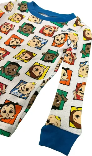 Vista 4 de CoComelon Conjunto de pijama de algodón de 4 piezas para niños pequeños