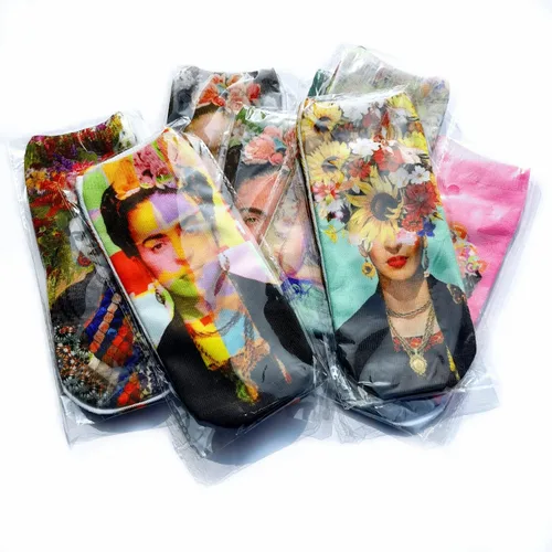 Vista 6 de Inf-way Calcetines casuales con impresión 3D, calcetines de tobillo unisex para regalos de fiesta