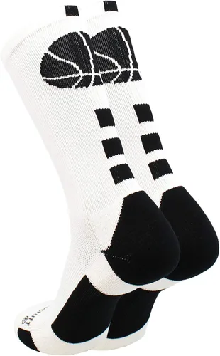 Vista 2 de Calcetines de baloncesto para niños, niñas, hombres, mujeres, calcetines atléticos, tallas para jóvenes y adultos, fabricados en los Estados Unidos