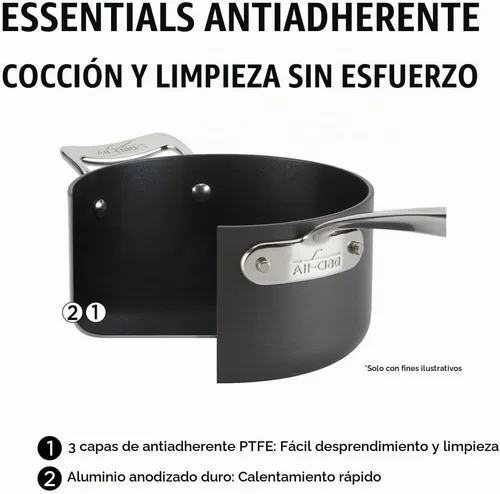 Vista 2 de All-Clad Tapa de vidrio para utensilios de cocina esenciales, 10.5 pulgadas