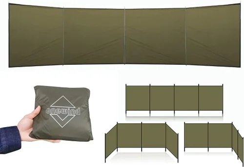 Vista 2 de Onewind Cortavientos de campamento, versátil bloqueador de viento a prueba de agua, de silnylon, para campamento, parabrisas al aire libre