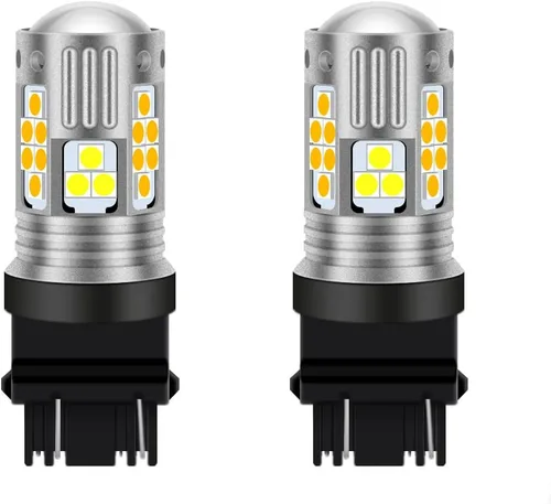 Vista 6 de Bombillas LED de señal de giro superbrillantes de 9-16 V 3157 3156 3057 4157 con lente de proyector para luces intermitentes, luces traseras