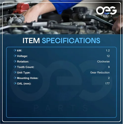 Vista 3 de OEG Parts - Arrancador compatible con Acura Integra 1.8L 1996-2001 (B18CA GSR GS-R), compatible con Honda Civic del Sol 1.6L 1996-1997 31200P54003