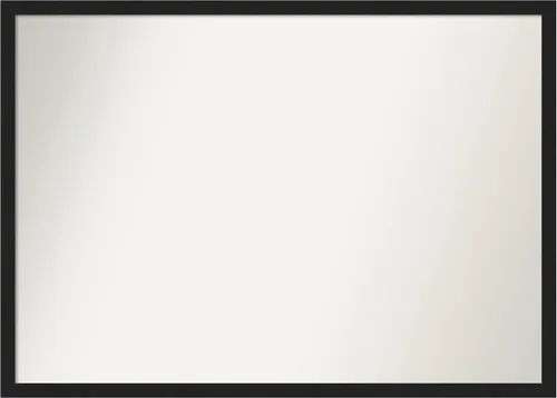 Vista 43 de Amanti Art Espejo de baño negro para sobre fregadero, 22 x 22 pulgadas, espejo de tocador cuadrado estrecho negro Avon, marco de madera casual