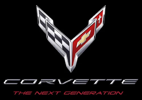 Vista 2 de JH DESIGN GROUP - Camiseta para hombre Chevy Corvette C8 Logo The Next Generation Black Crew Neck Shirt