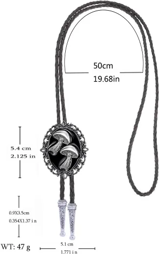 Vista 448 de Jeilwiy Corbata de bolo para hombre, corbata de vaquero occidental, collar de corbata de bolo dorado, corbata de cuero, corbata de Halloween