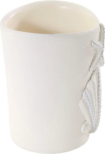 Vista 4 de Avanti Linens - Vaso, organizador de encimera, accesorios de baño inspirados en conchas marinas, artículos esenciales para el baño de invitados