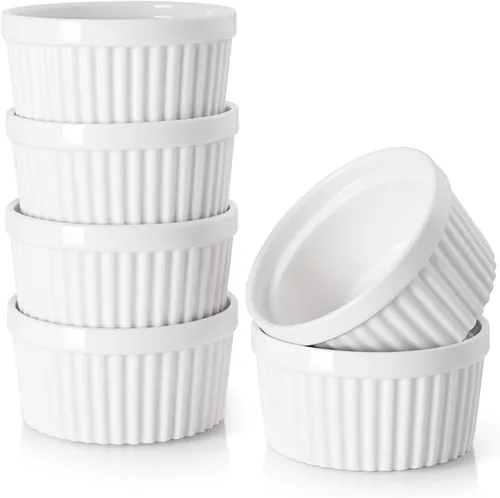Vista 10 de DOWAN Cuencos para inmersión de 1.5 onzas, mini ramequines, pequeños platos de porcelana Ramekin, tazas de postre pequeños cuencos para condimentos