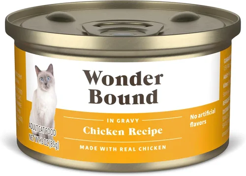 Vista 7 de Marca de Amazon - Wonder Bound, paquete variado de comida húmeda gourmet para gatos con salsa (pavo, pollo, ternera), aves, fabricada en EE. UU., 3