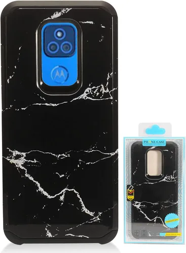 Vista 4 de para Motorola Moto G Play (versión 2021) XT2093 - Funda para teléfono con imagen - AD1 mármol negro