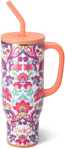 Vista 47 de Swig Life 40oz Insulated Mega Mug with Handle & Straw, Boho Desert DESIERTO BOHO