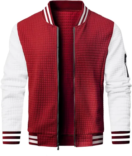 Vista 14 de Chaqueta casual para hombre, chaqueta ligera y abrigo universitario