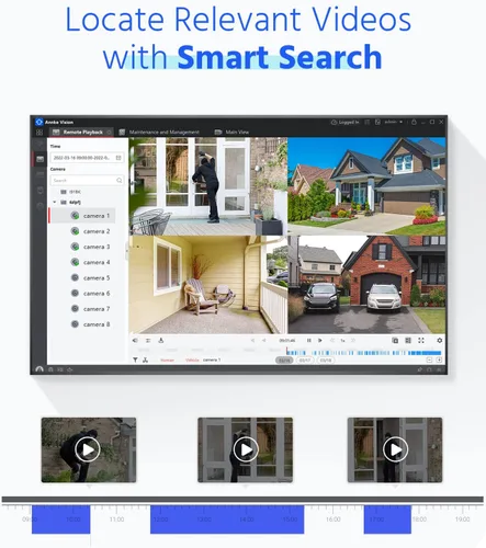 Vista 6 de ANNKE 16CH 4K AI DVR con detección de movimiento para cámara de seguridad, sin disco duro Compresión video H.265+, fácil vista en vivo, soporte