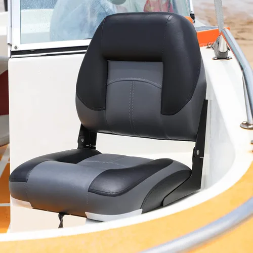 Vista 2 de NORTHCAPTAIN T1 Deluxe Asiento plegable para barco con respaldo bajo, tornillos de acero inoxidable incluidos
